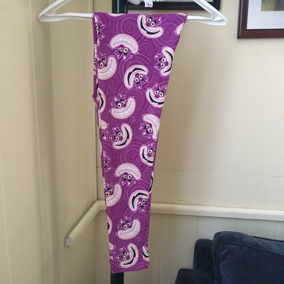 😸In🏰Lularoe Disney Cheshire Cat OS Leggings NWT - Picture 2 of 3